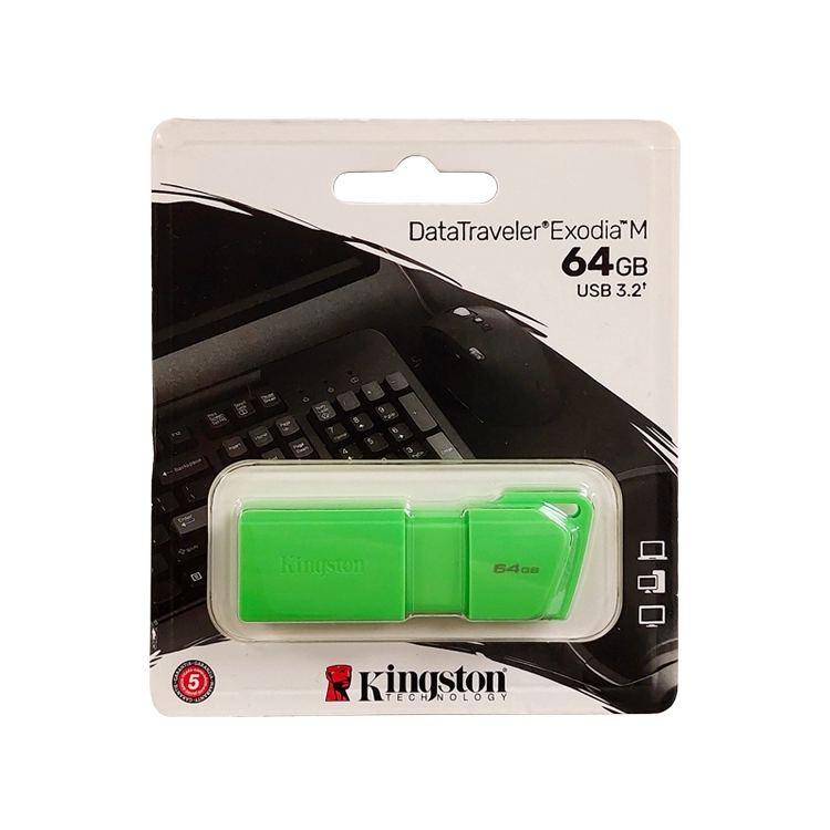 Pendrive Kingston 64 GB 3.2 DTX Exodia Neon Verde Art.KC-U2L64-7LG